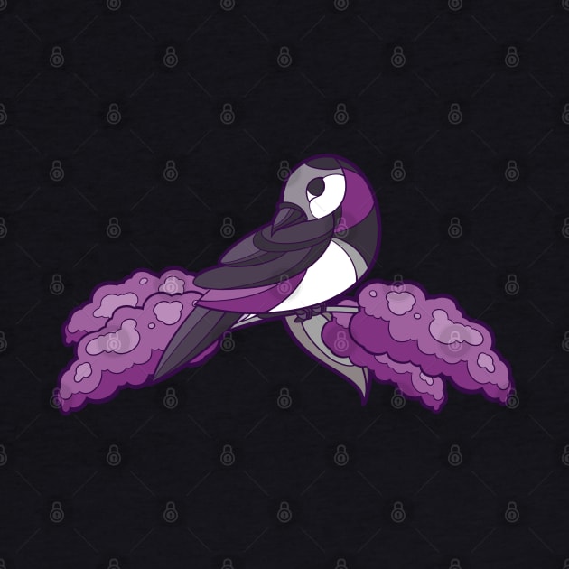 Pride Birds - Asexual, Demisexual, Grey-Asexual by wanderingkotka